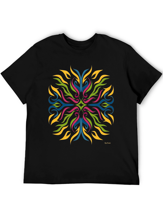 Abstract Graphic Black T-Shirt - Artistic Design