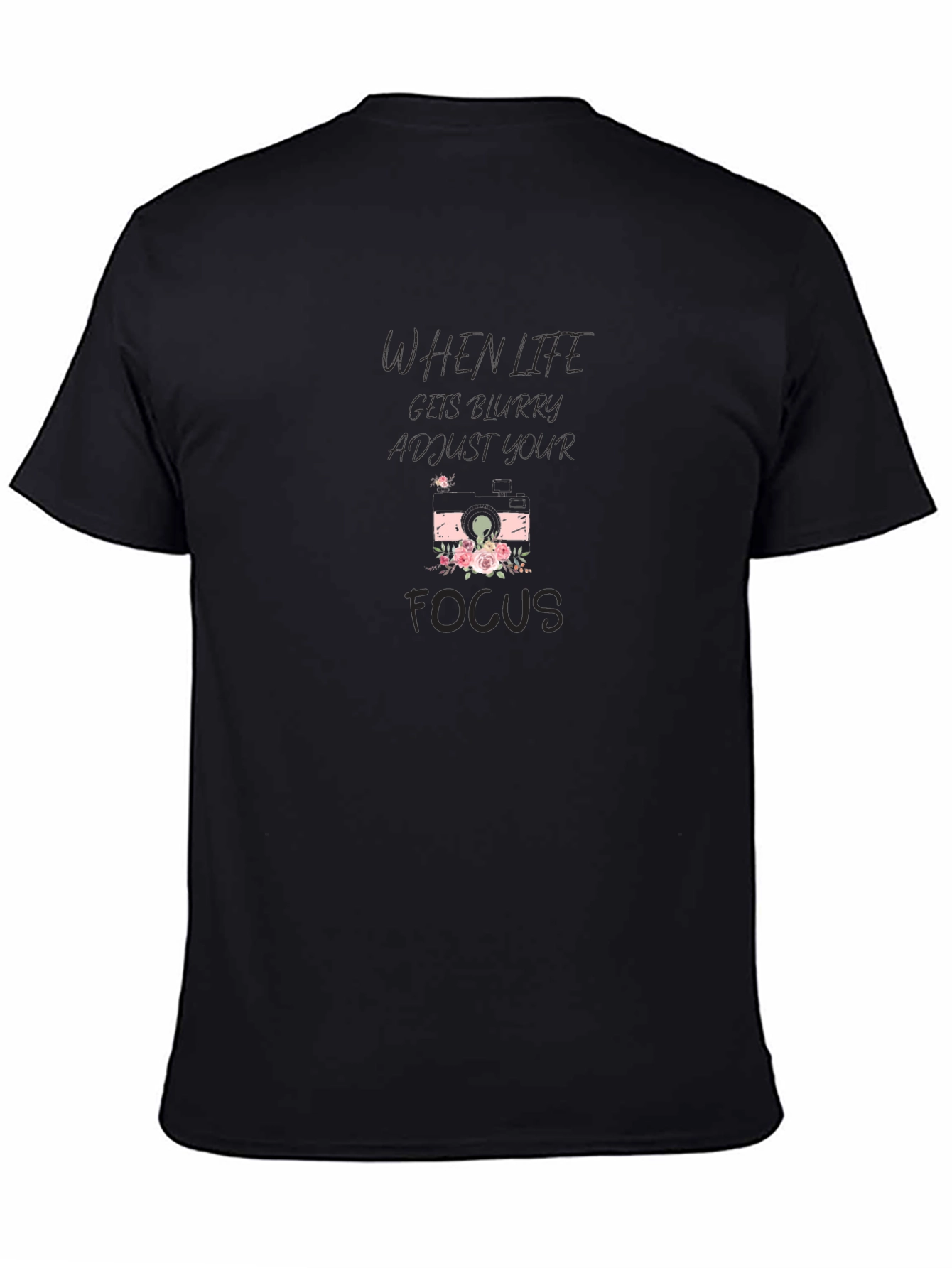 When Life Gets Blurry Black Graphic Tee