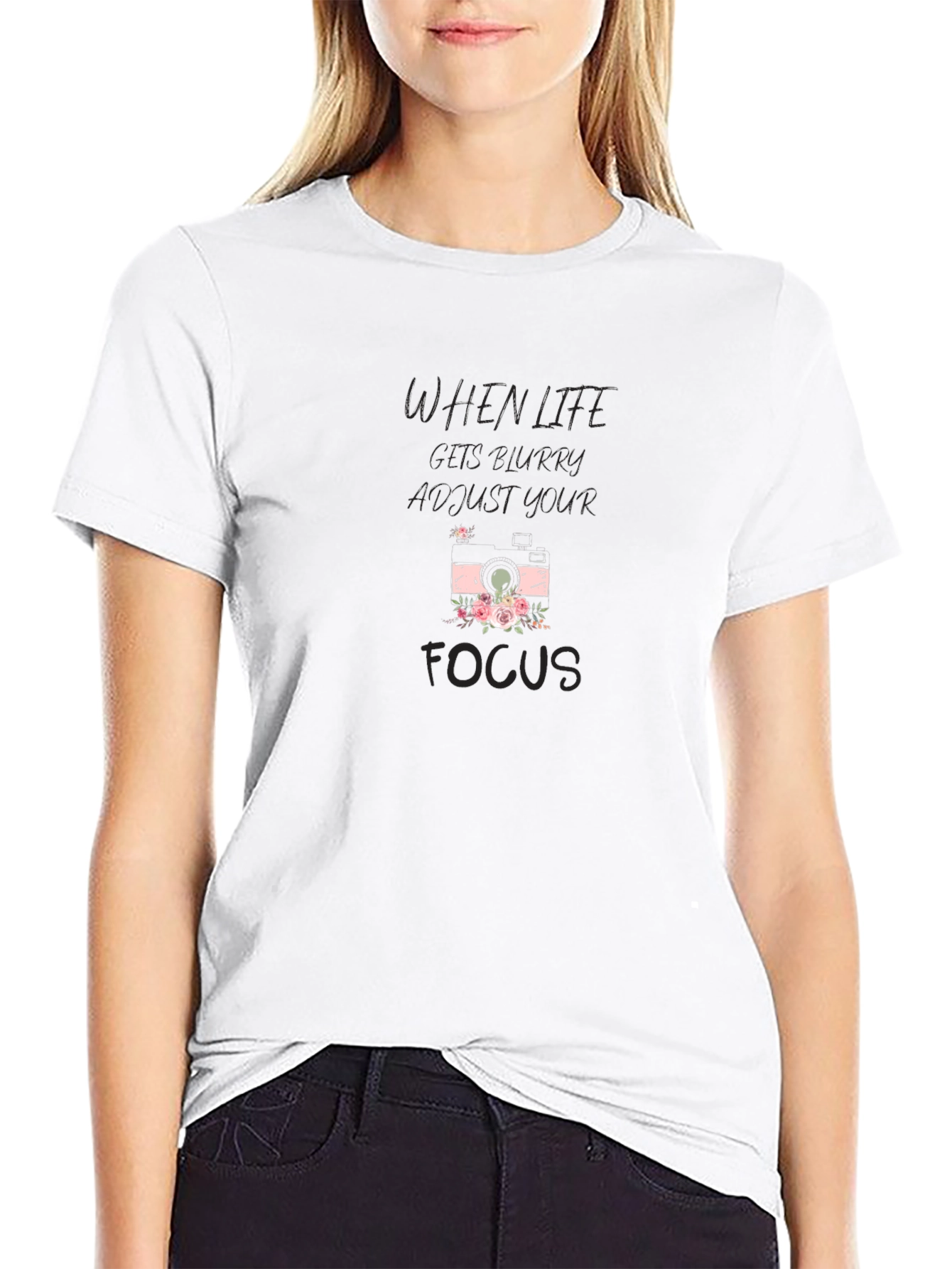 When Life Gets Blurry Black Graphic Tee