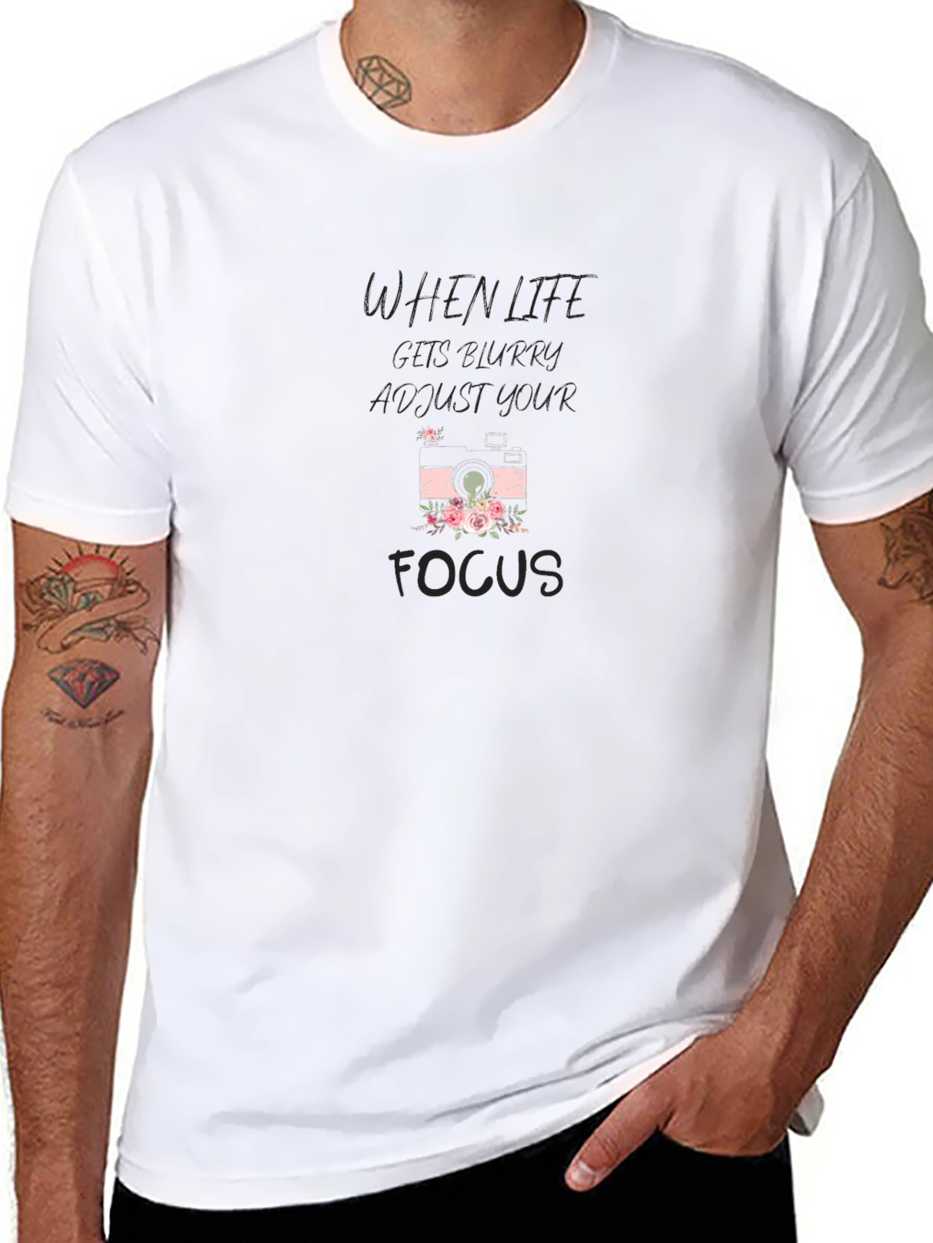 When Life Gets Blurry Black Graphic Tee