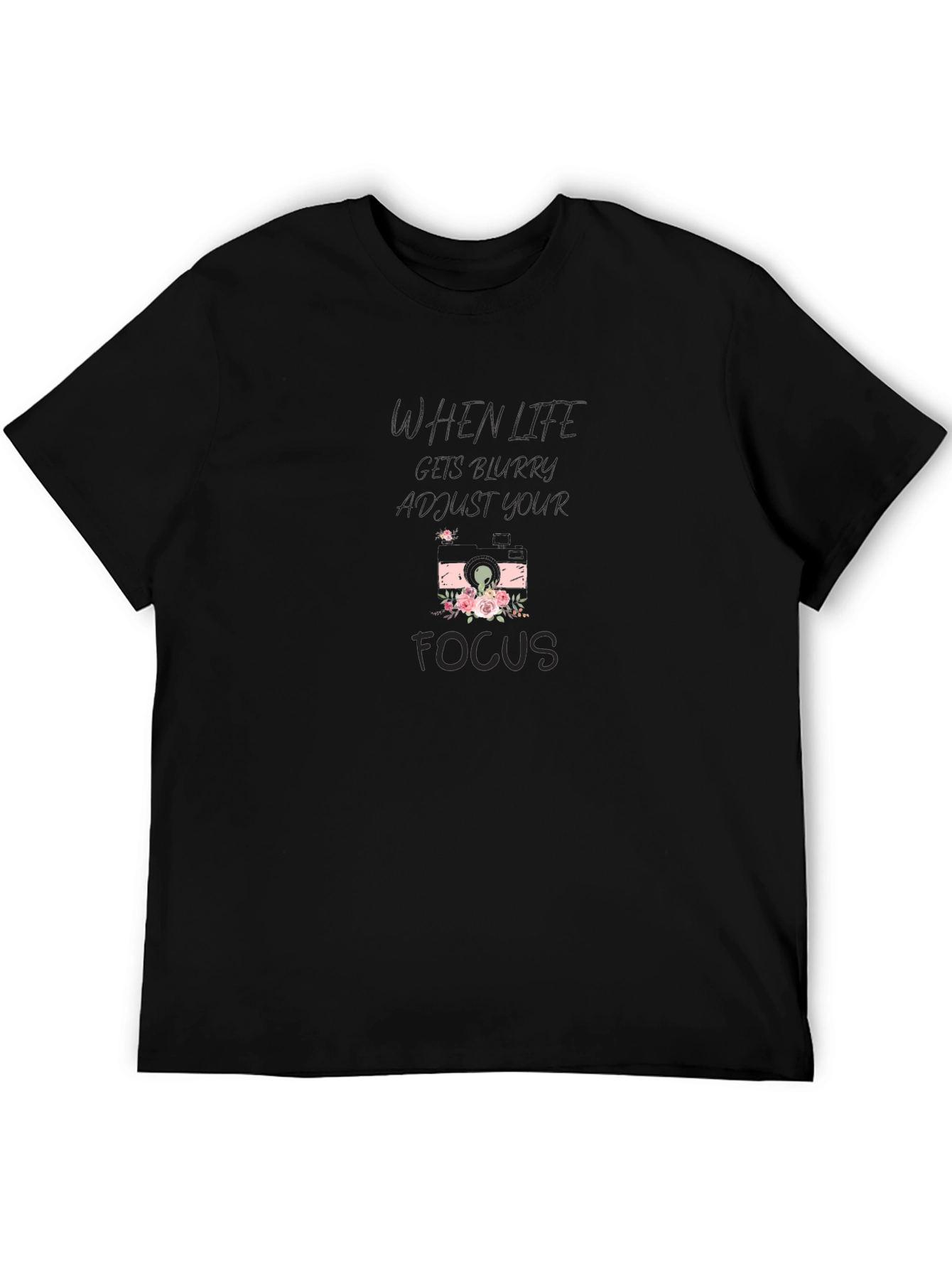 When Life Gets Blurry Black Graphic Tee