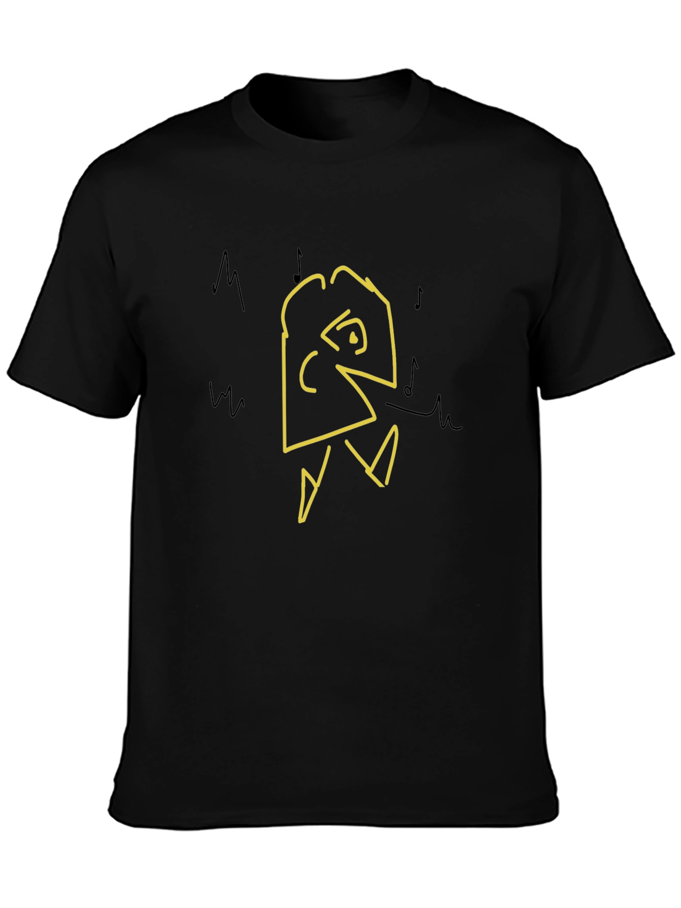 Abstract Graphic Mens Black T-Shirt