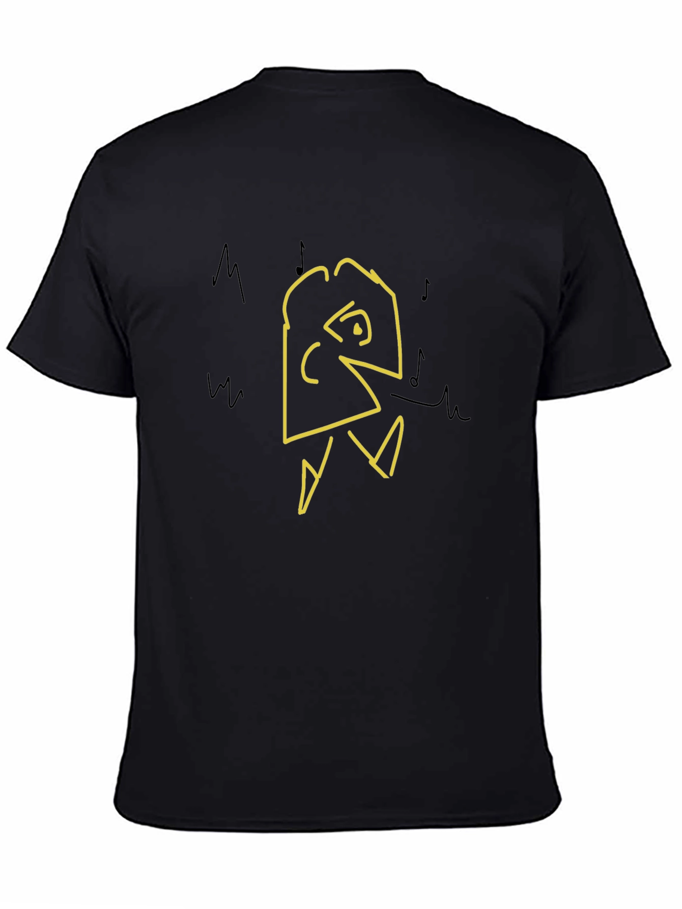 Abstract Graphic Mens Black T-Shirt