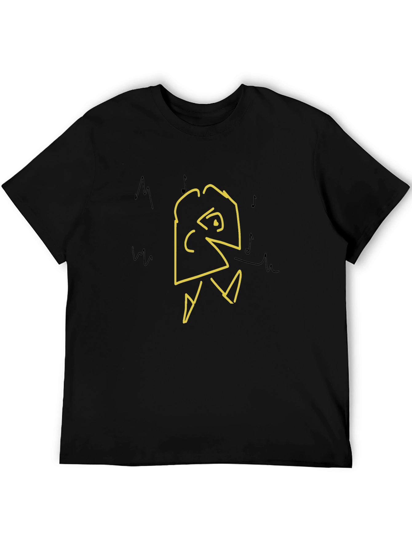 Abstract Graphic Mens Black T-Shirt