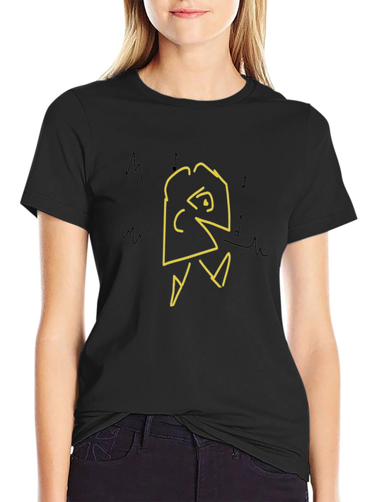Abstract Graphic Mens Black T-Shirt