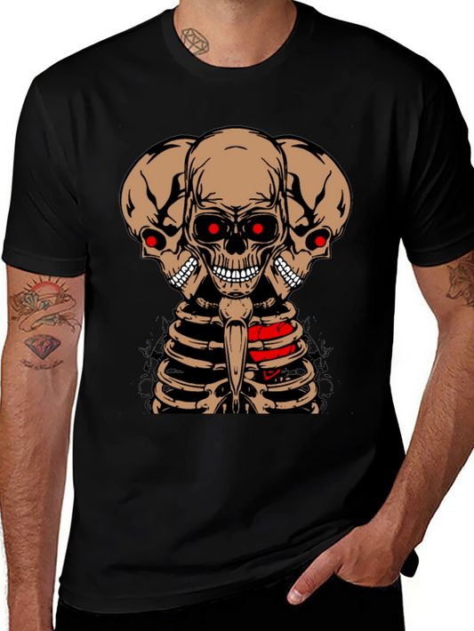 Three Headed Skeleton Graphic Tee