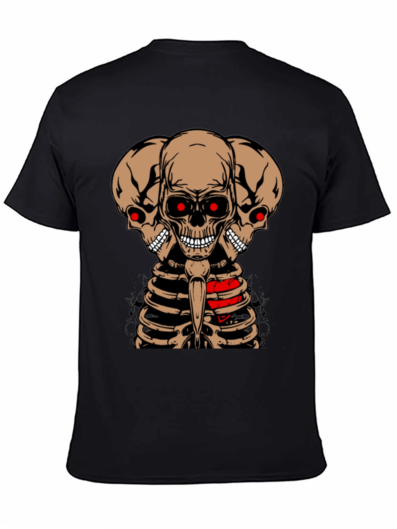 Three Headed Skeleton Graphic Tee