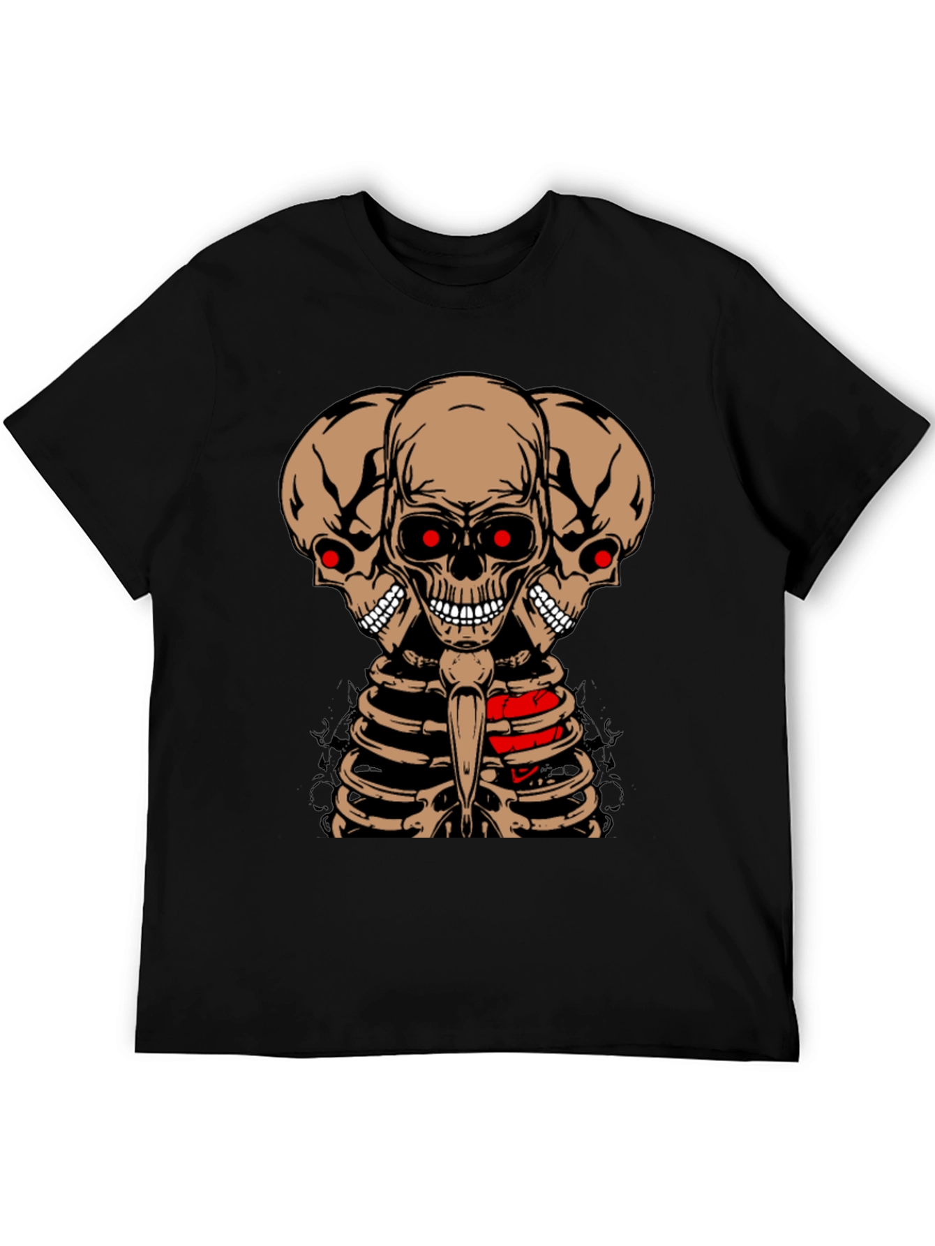Three Headed Skeleton Graphic Tee