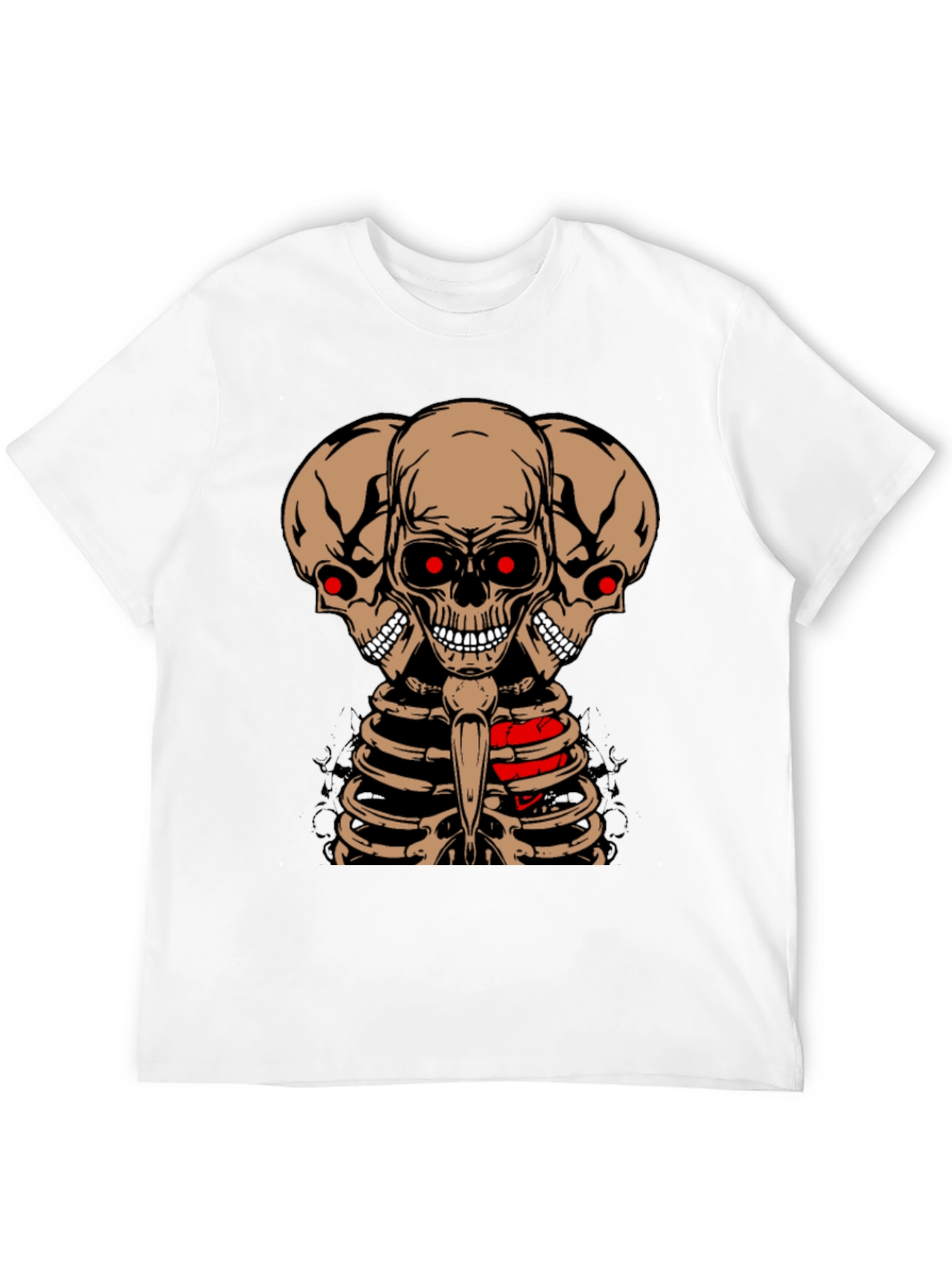 Three Headed Skeleton Graphic Tee