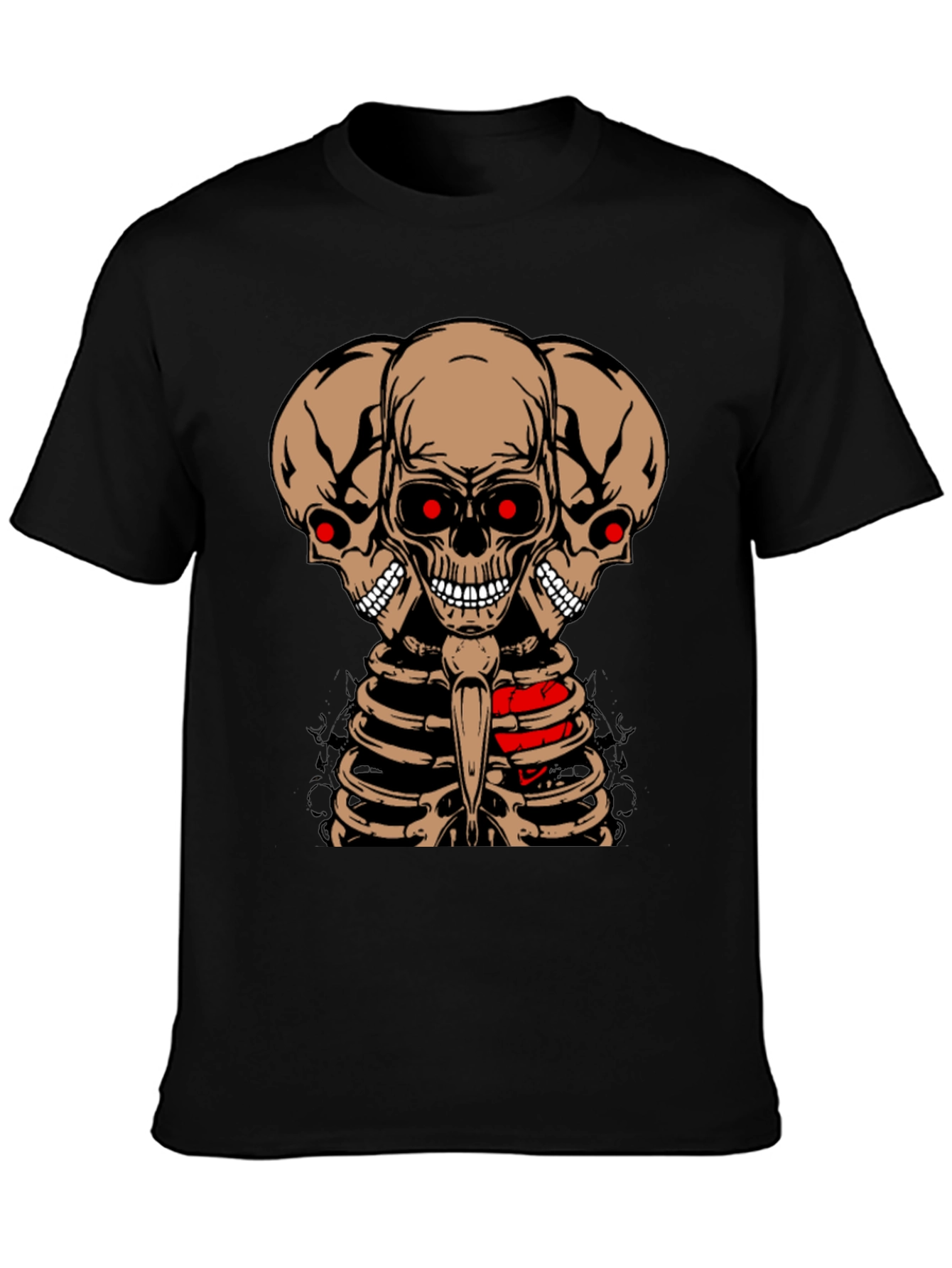 Three Headed Skeleton Graphic Tee