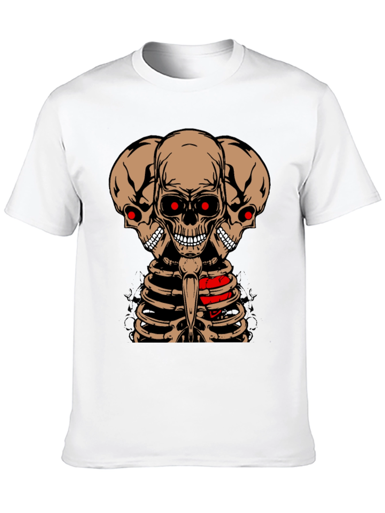 Three Headed Skeleton Graphic Tee