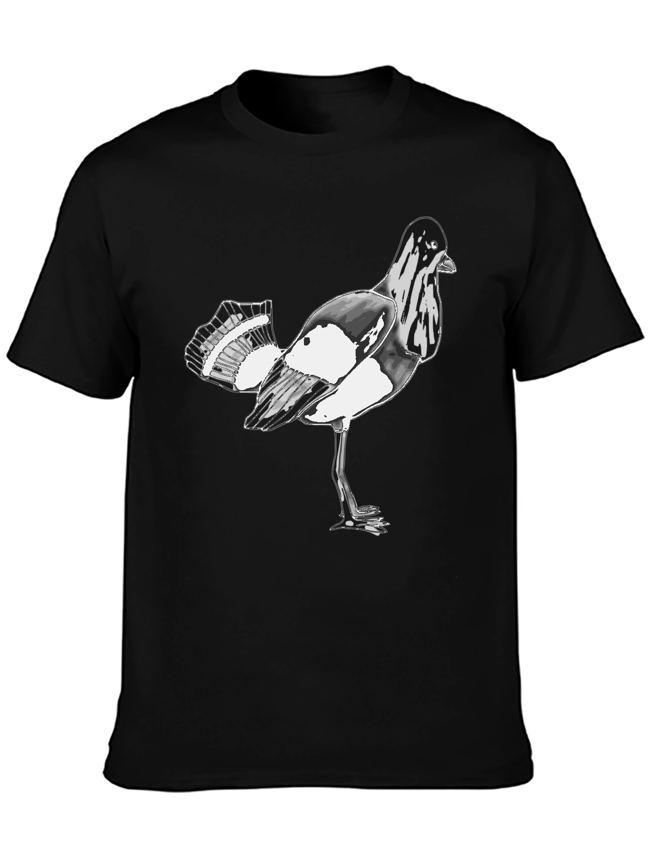 Bird Graphic Black T-Shirt