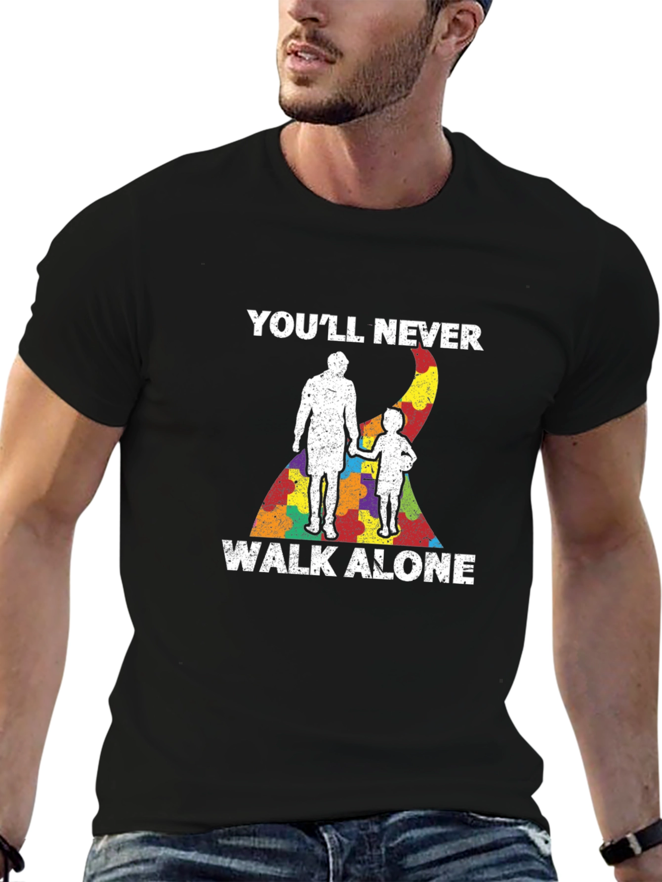 Autism Awareness T-Shirt - Youll Never Walk Alone