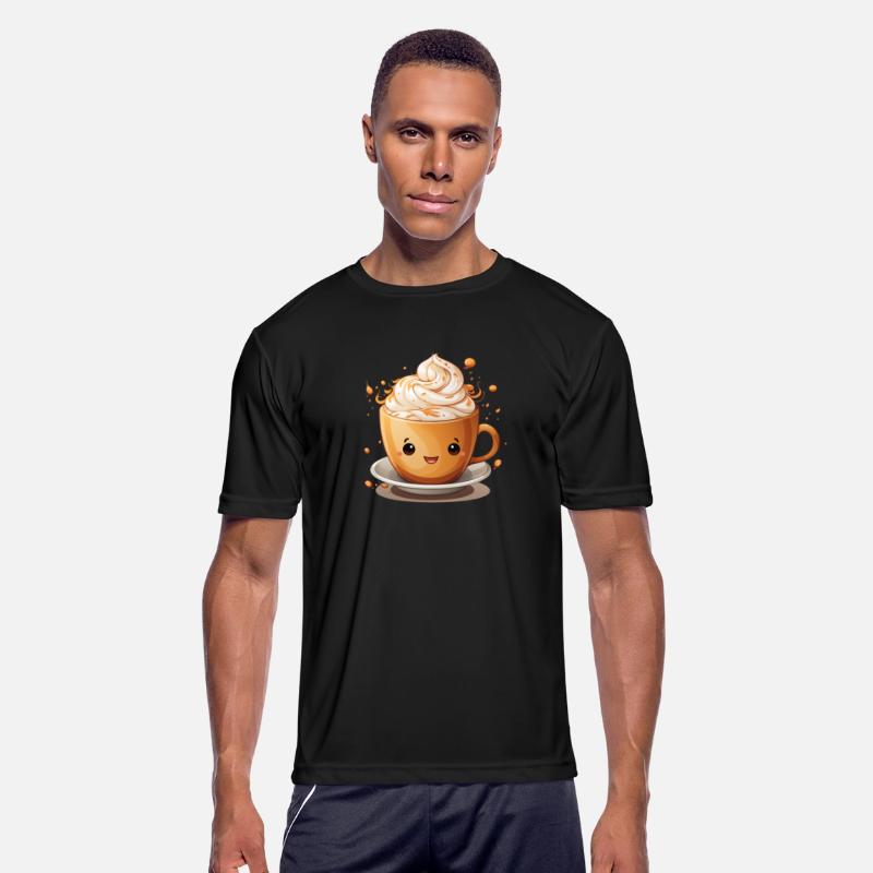 A cute kawaii style pumpkin spice latte cup