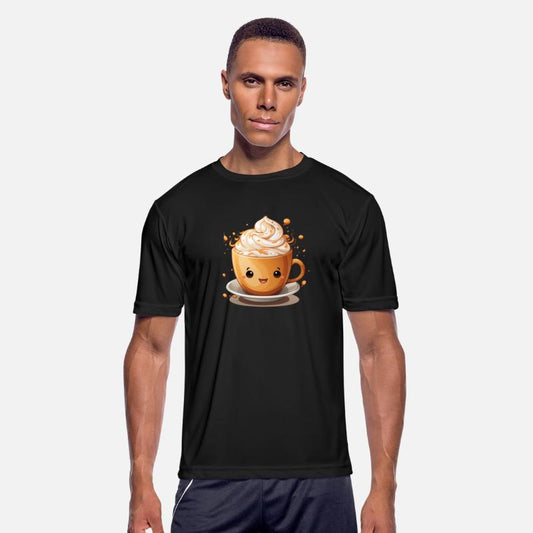 A cute kawaii style pumpkin spice latte cup