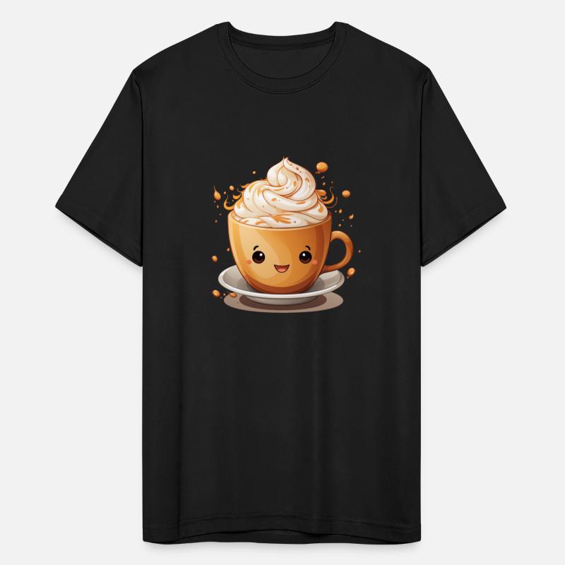 A cute kawaii style pumpkin spice latte cup