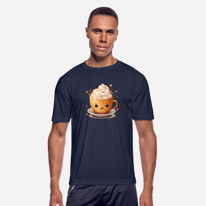 A cute kawaii style pumpkin spice latte cup