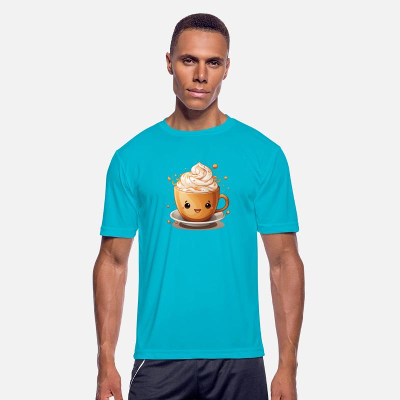 A cute kawaii style pumpkin spice latte cup