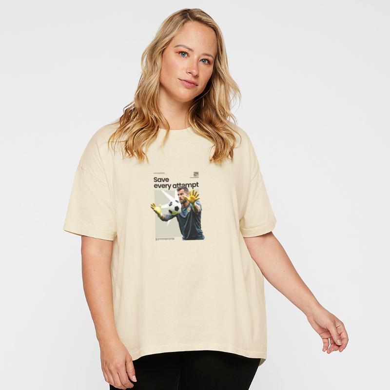 A goalkeeper saving a soccer ball design