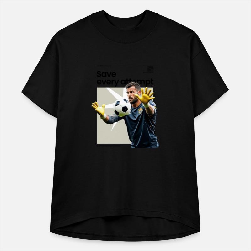 A goalkeeper saving a soccer ball design