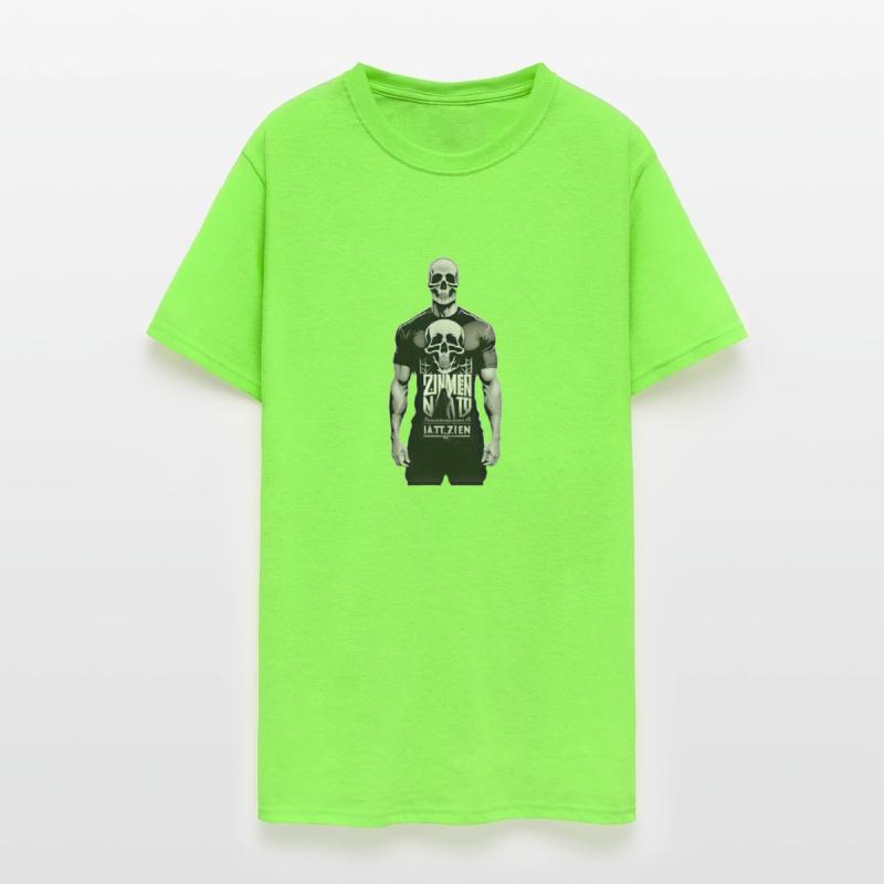 a person held by a skeleton