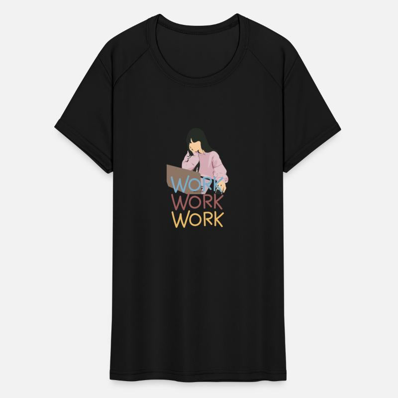 A strong girl loves to work