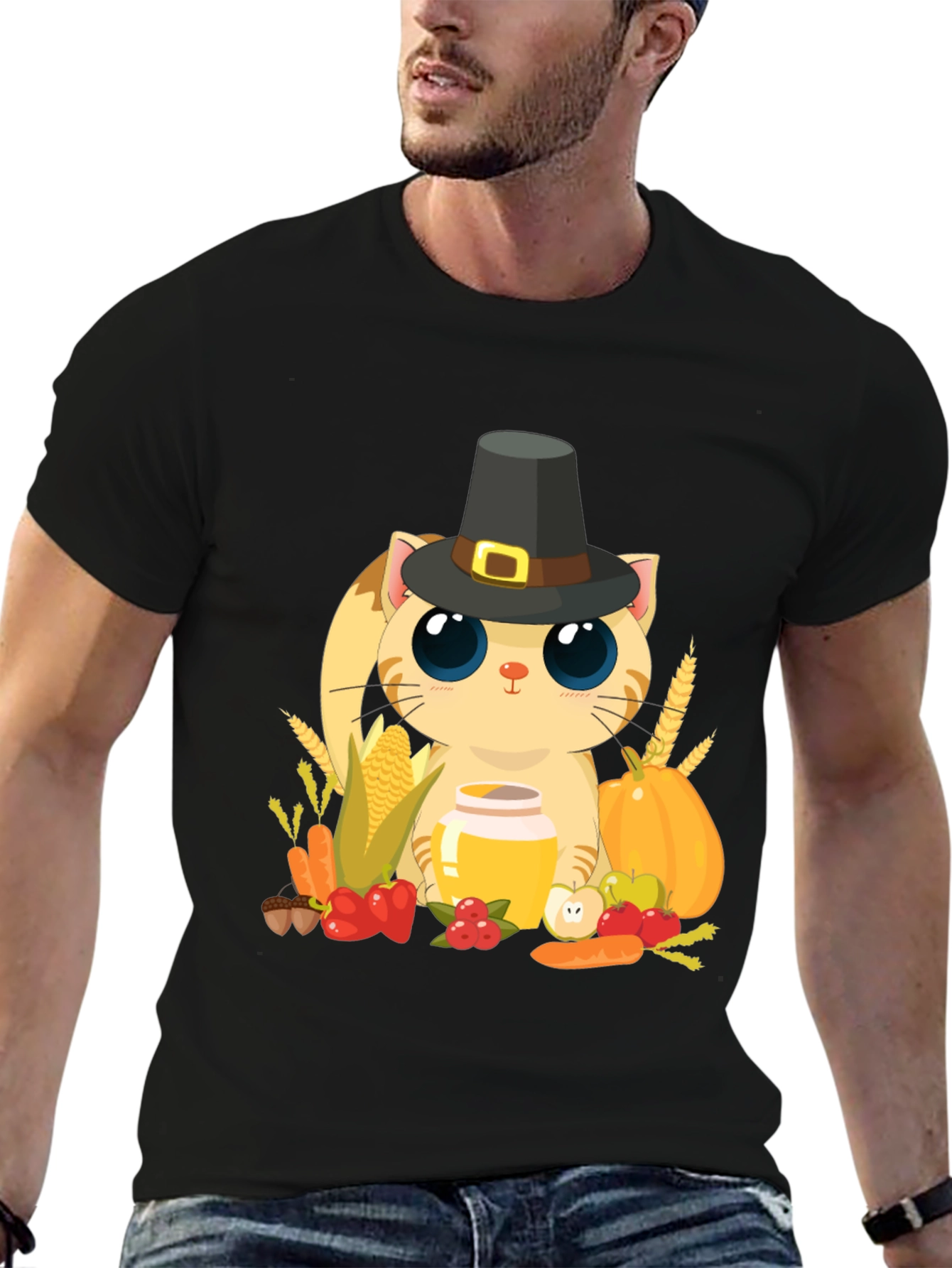 Thanksgiving Cat T-Shirt