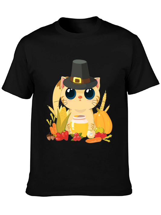 Thanksgiving Cat T-Shirt
