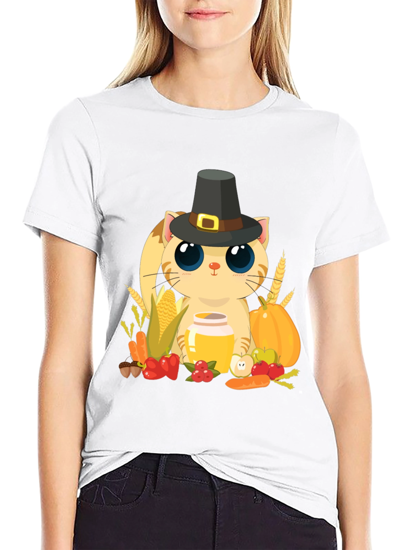 Thanksgiving Cat T-Shirt