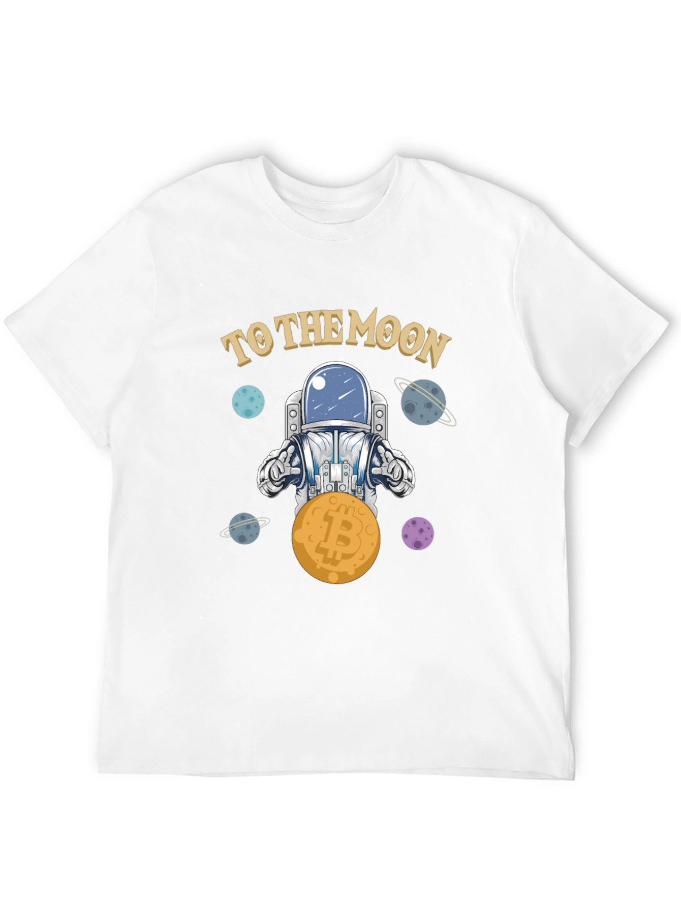 Bitcoin Astronaut T-Shirt - To The Moon Crypto Tee