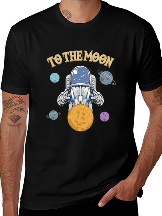 Bitcoin Astronaut T-Shirt - To The Moon Crypto Tee