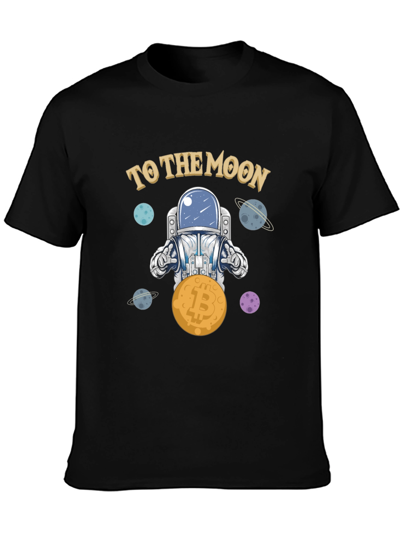 Bitcoin Astronaut T-Shirt - To The Moon Crypto Tee