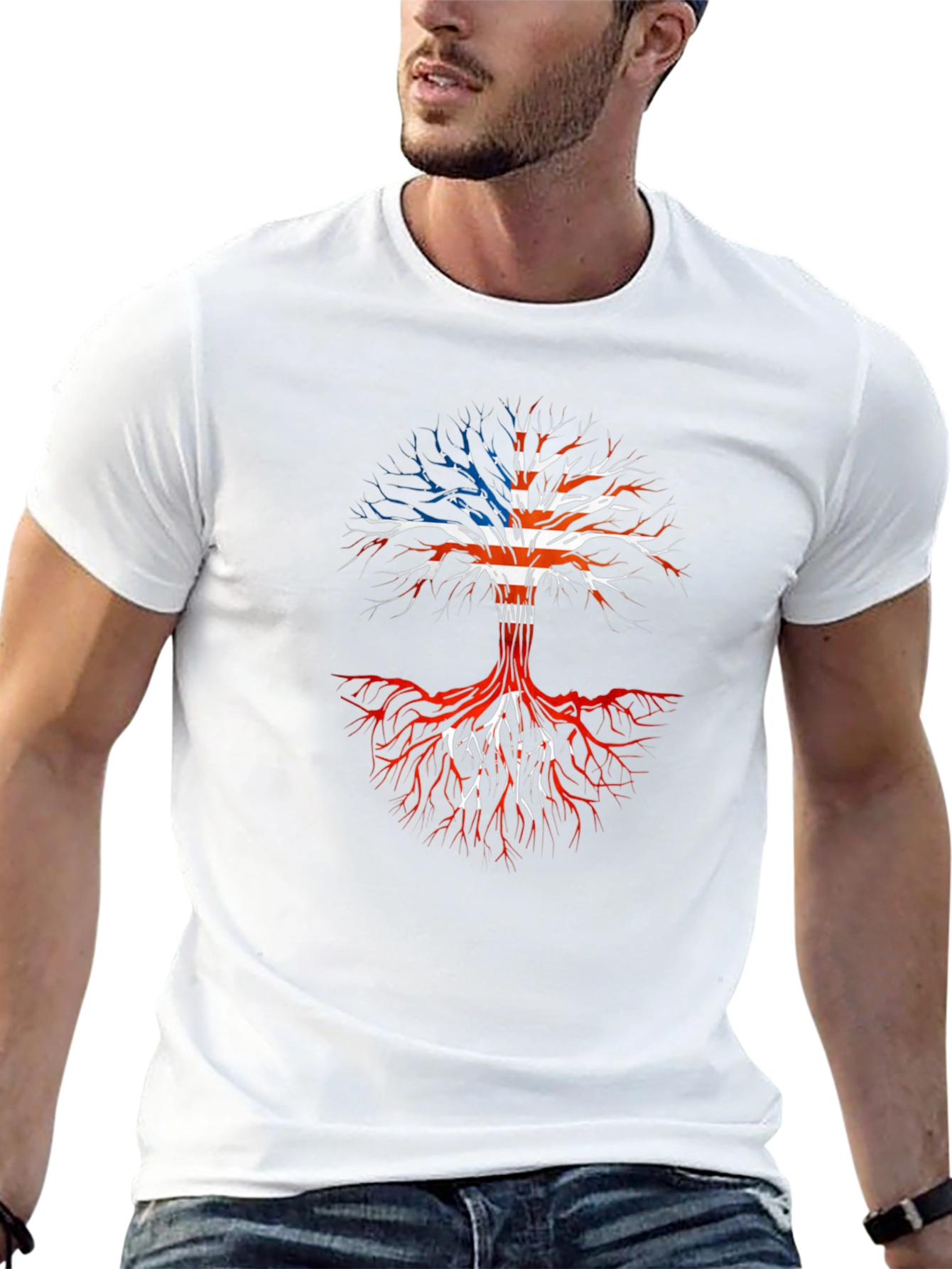 American Roots Tree Graphic T-Shirt