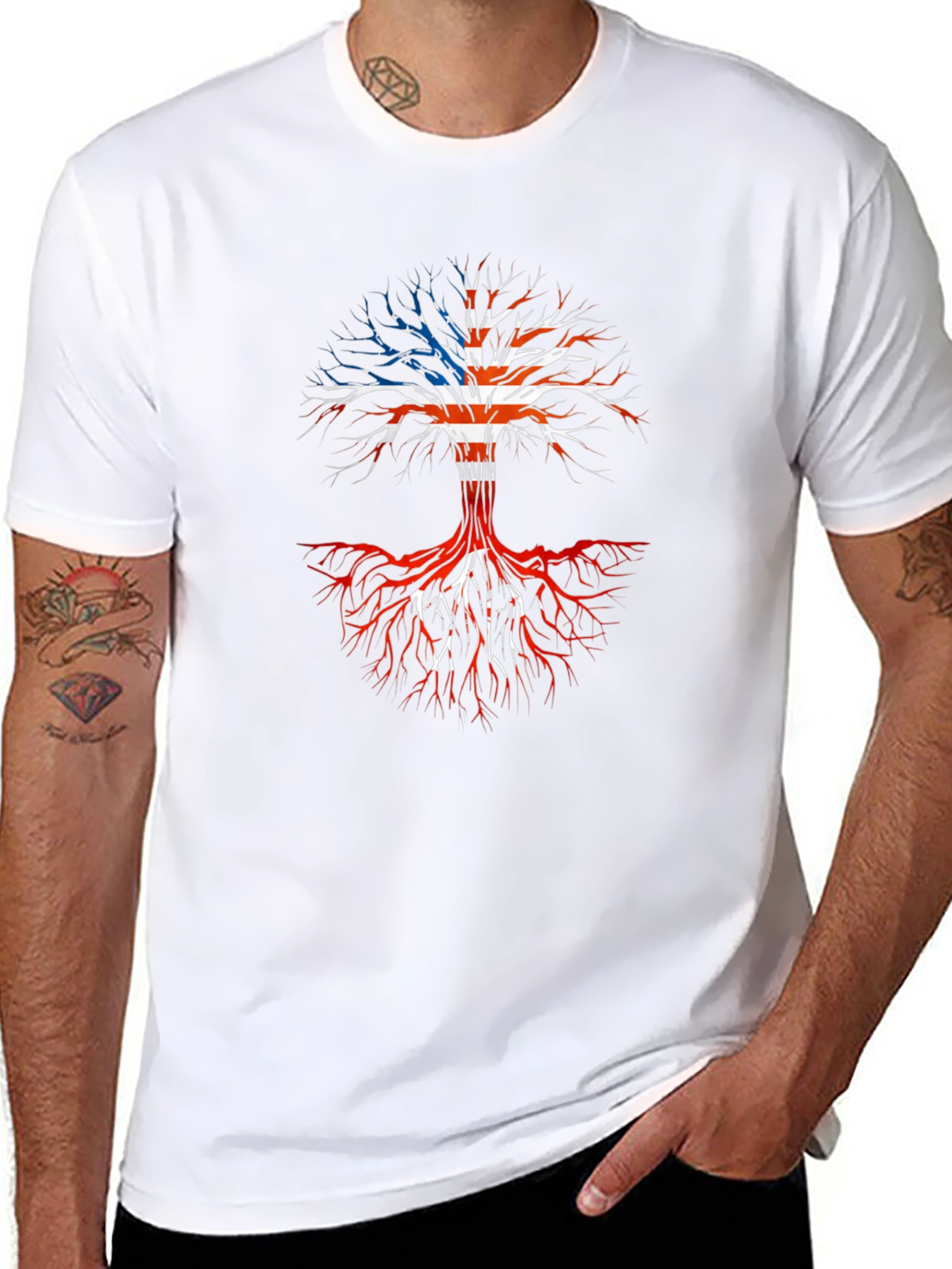 American Roots Tree Graphic T-Shirt