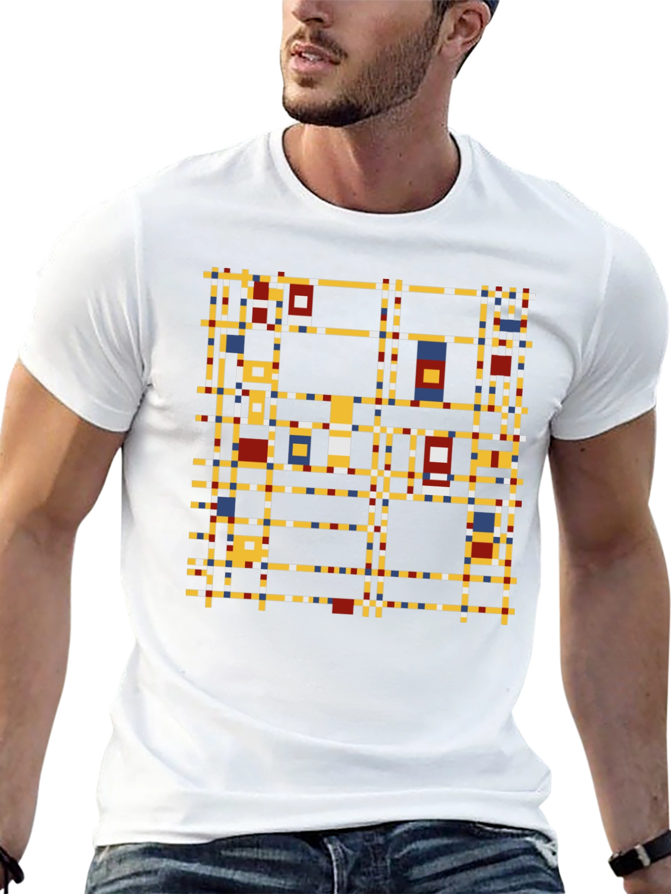 Abstract Pixel Art Graphic T-Shirt