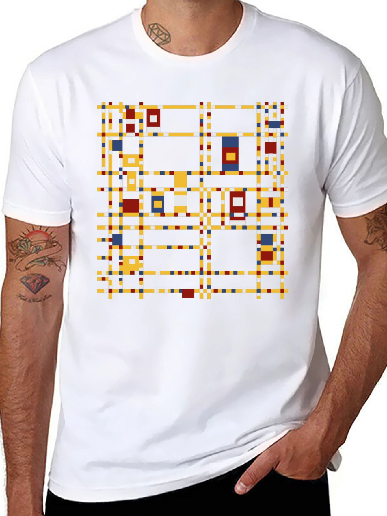 Abstract Pixel Art Graphic T-Shirt