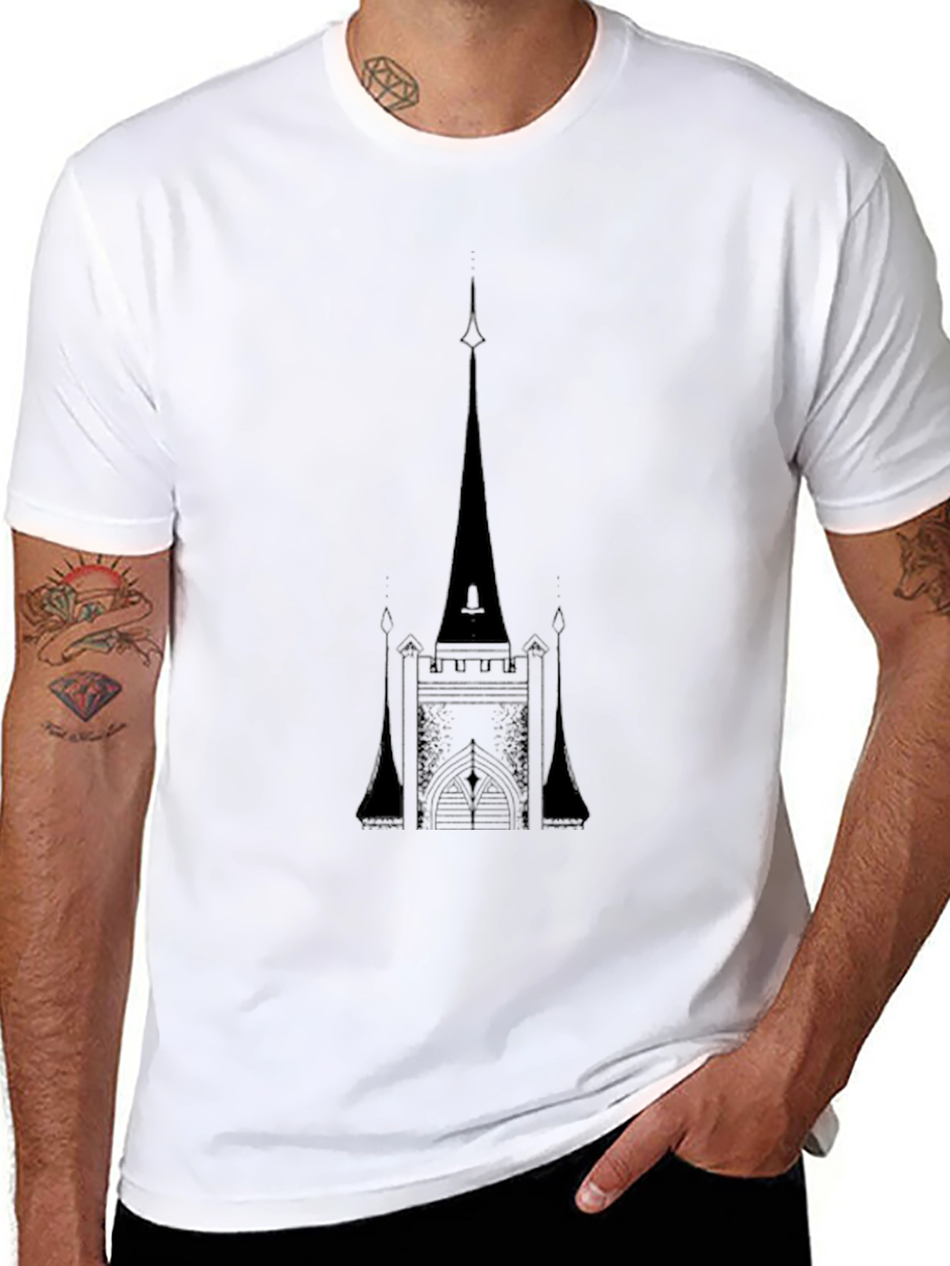 Black Church Tower Graphic Tee