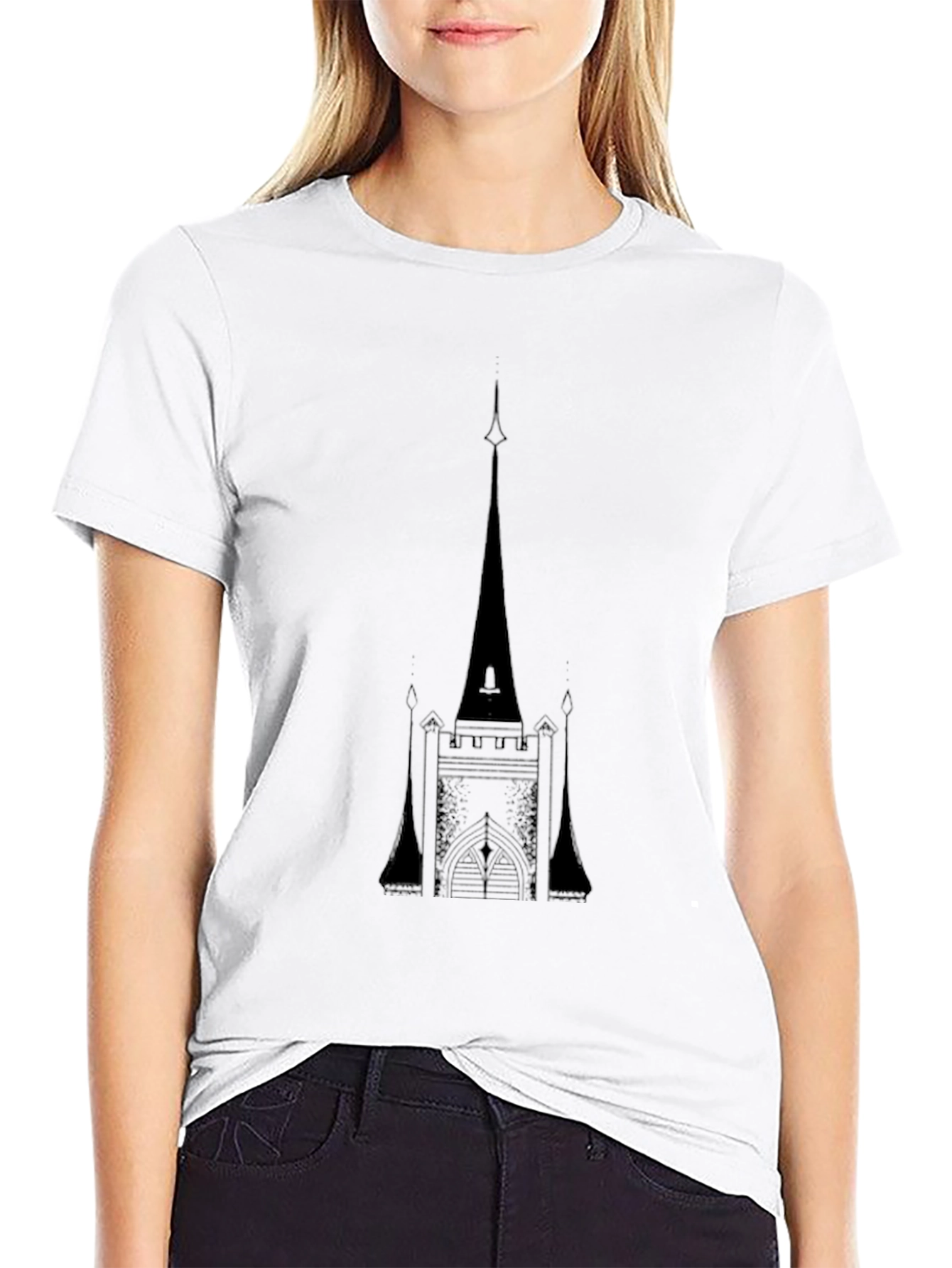 Black Church Tower Graphic Tee
