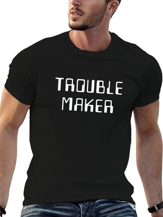 Trouble Maker Graphic Tee - Black