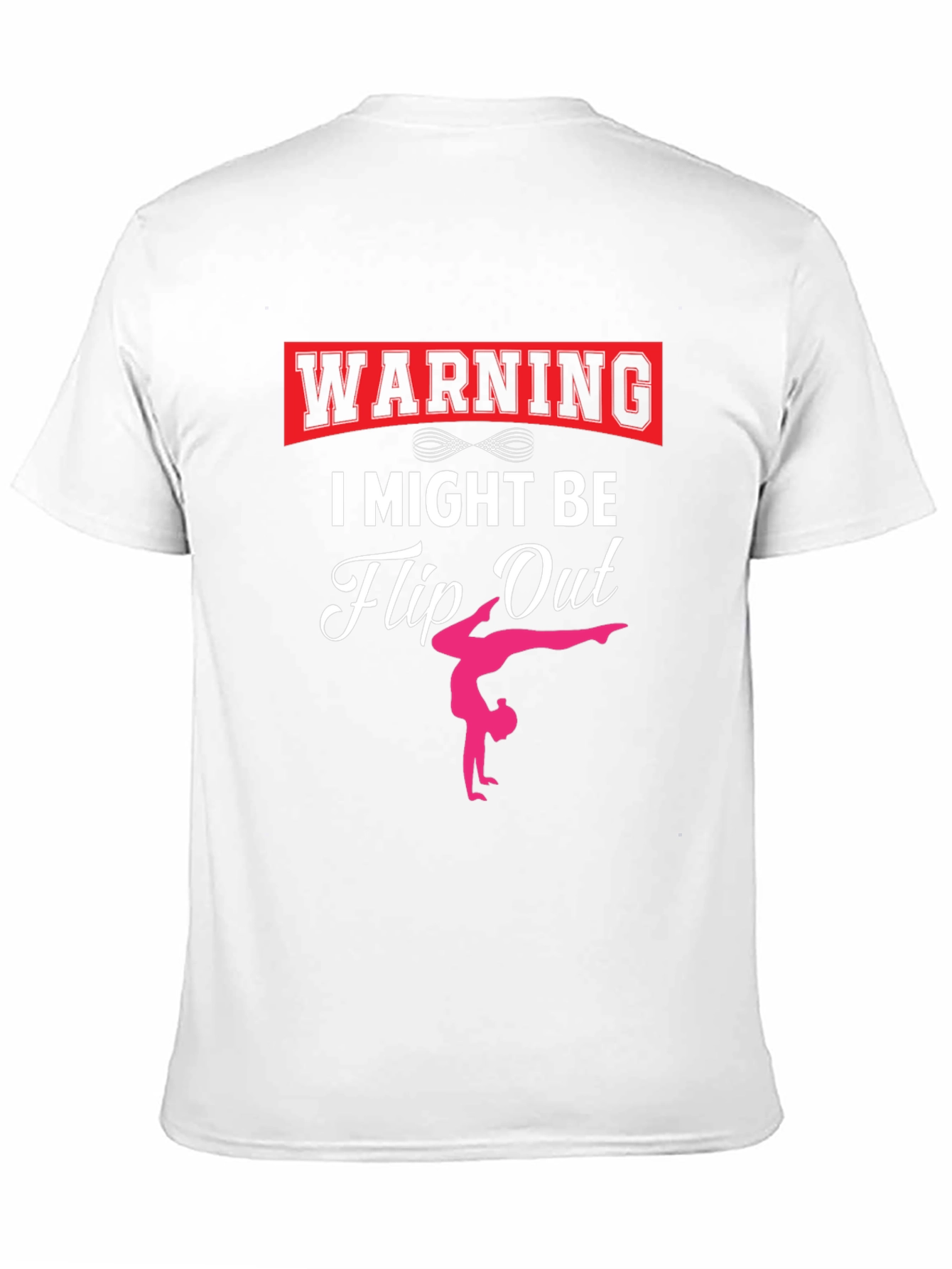 Warning I Might Be Flip Out Gymnast Black T-Shirt