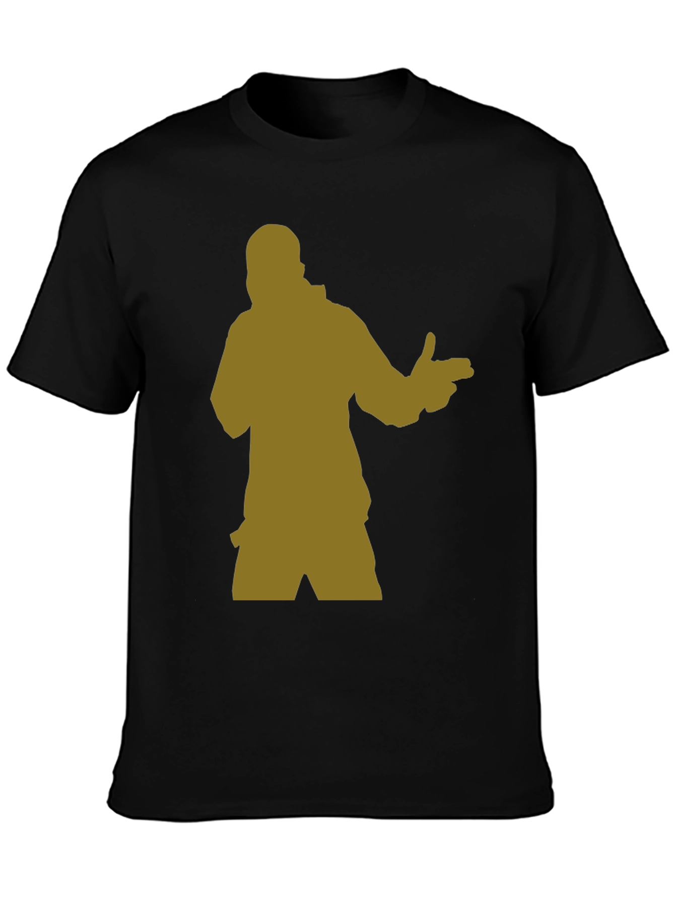 Black T-Shirt with Silhouette Graphic