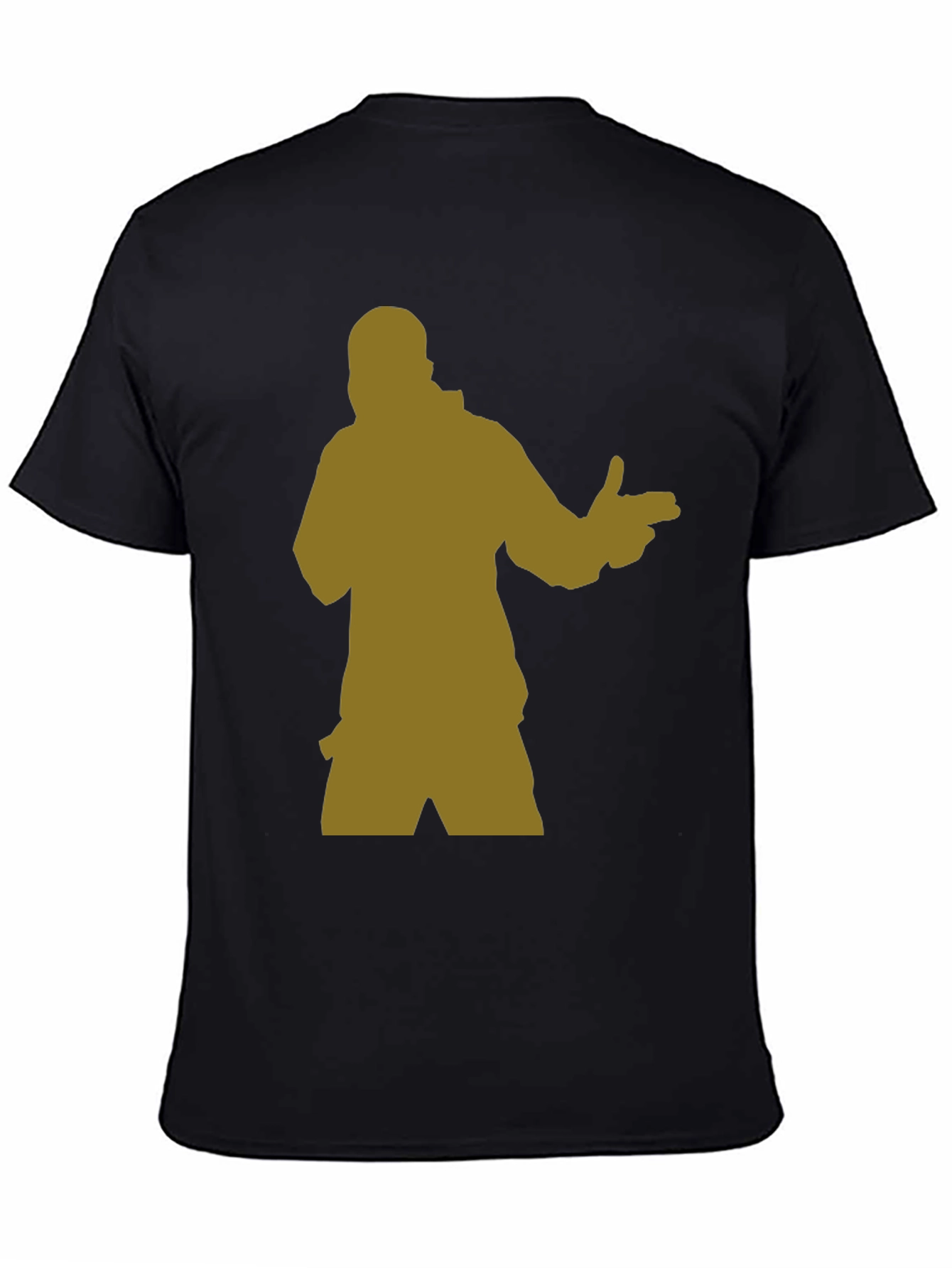 Black T-Shirt with Silhouette Graphic