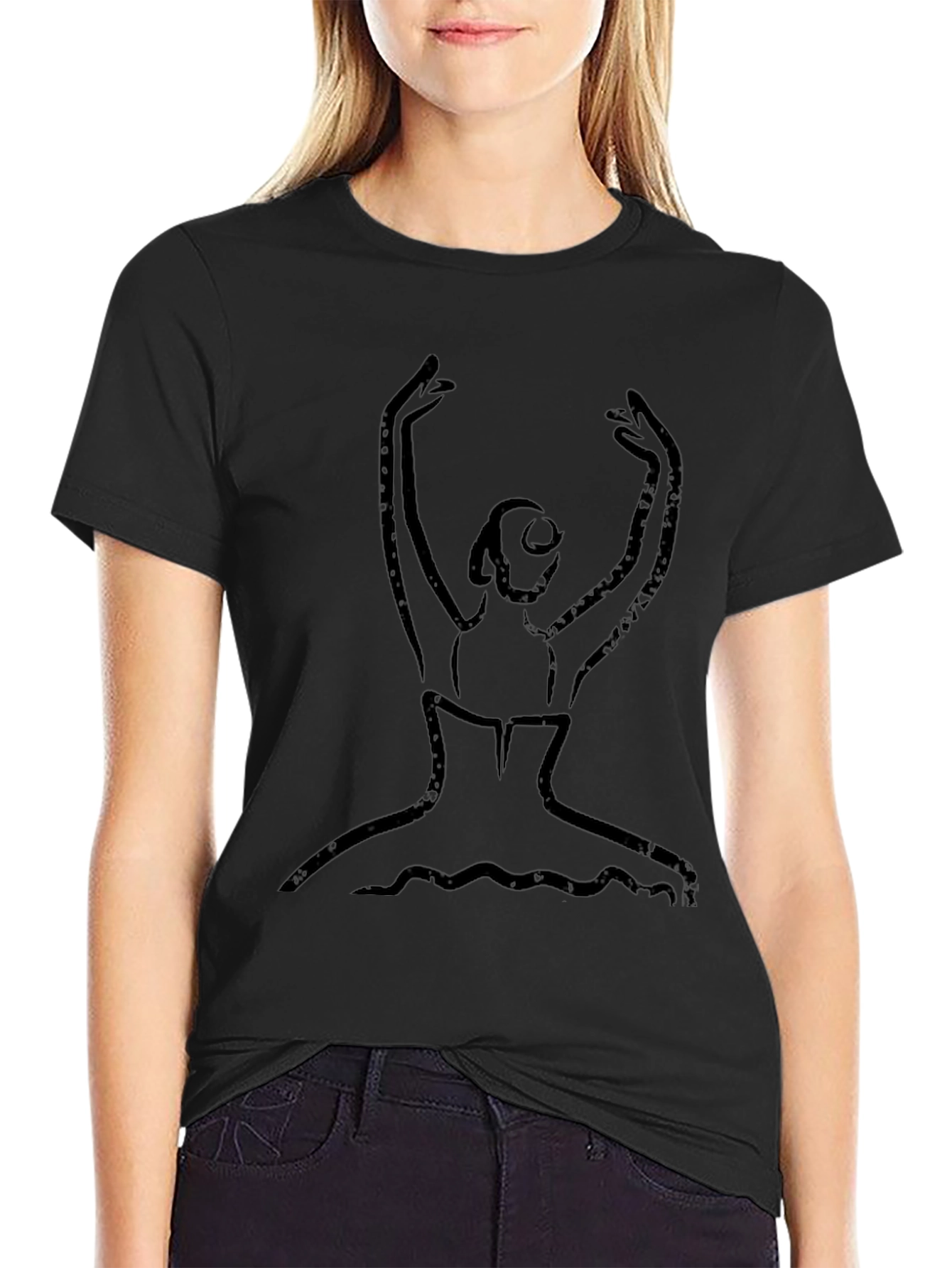 Ballerina Sketch Tee - Artistic Graphic T-Shirt