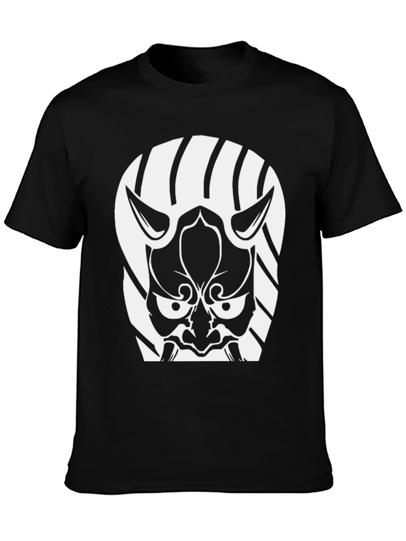 Black Oni Mask T-Shirt - Japanese Demon Graphic Tee