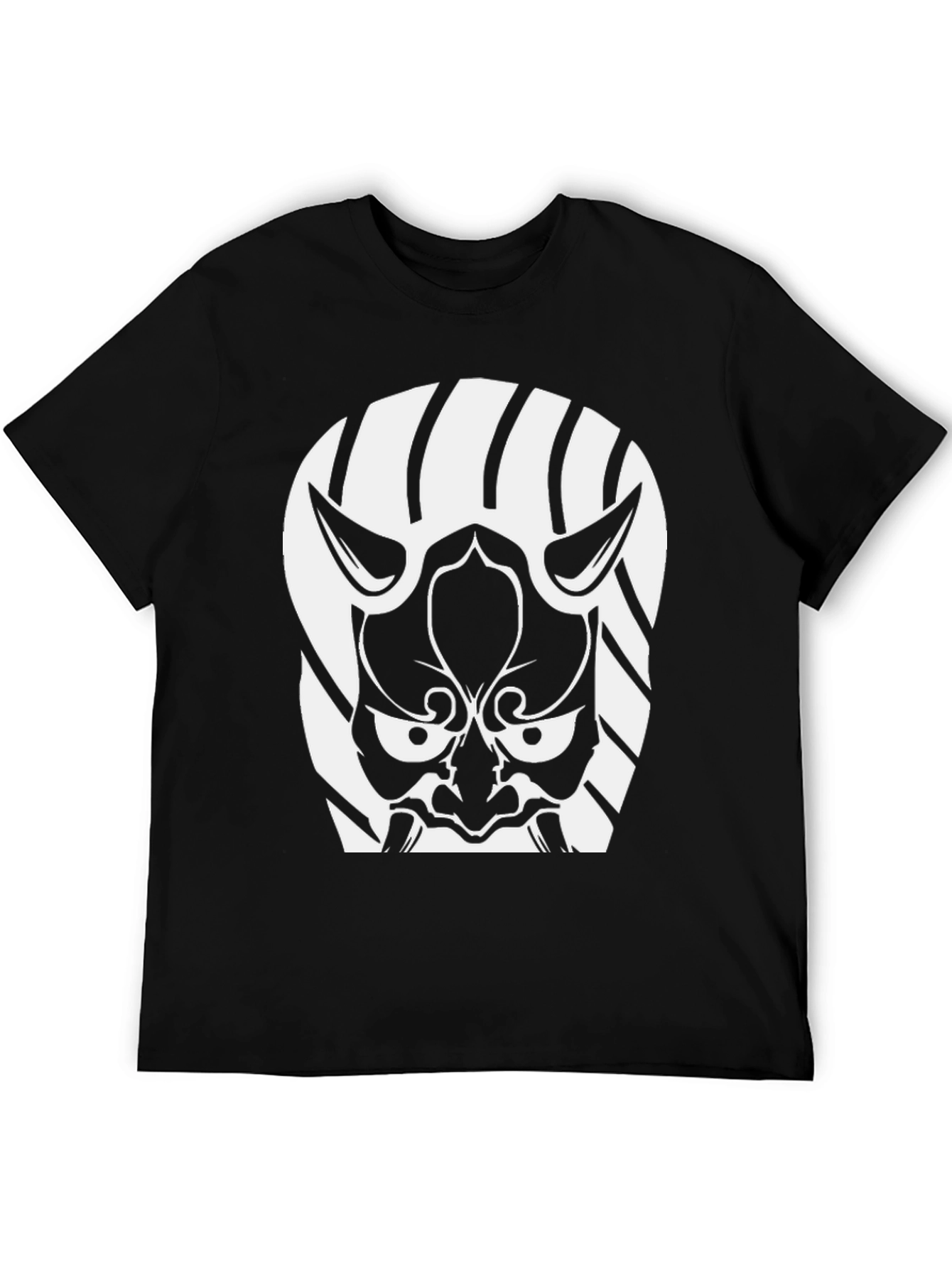 Black Oni Mask T-Shirt - Japanese Demon Graphic Tee