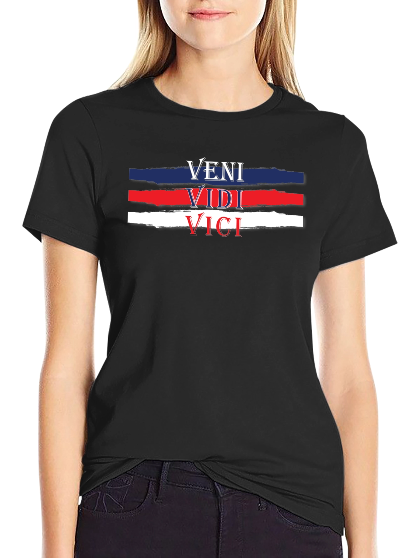 Veni Vidi Vici T-Shirt - Black Cotton Tee