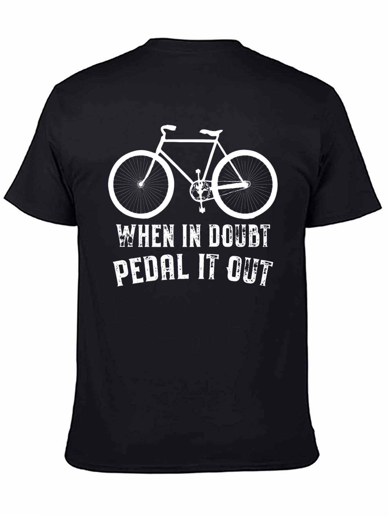 When In Doubt Pedal It Out T-Shirt - Black