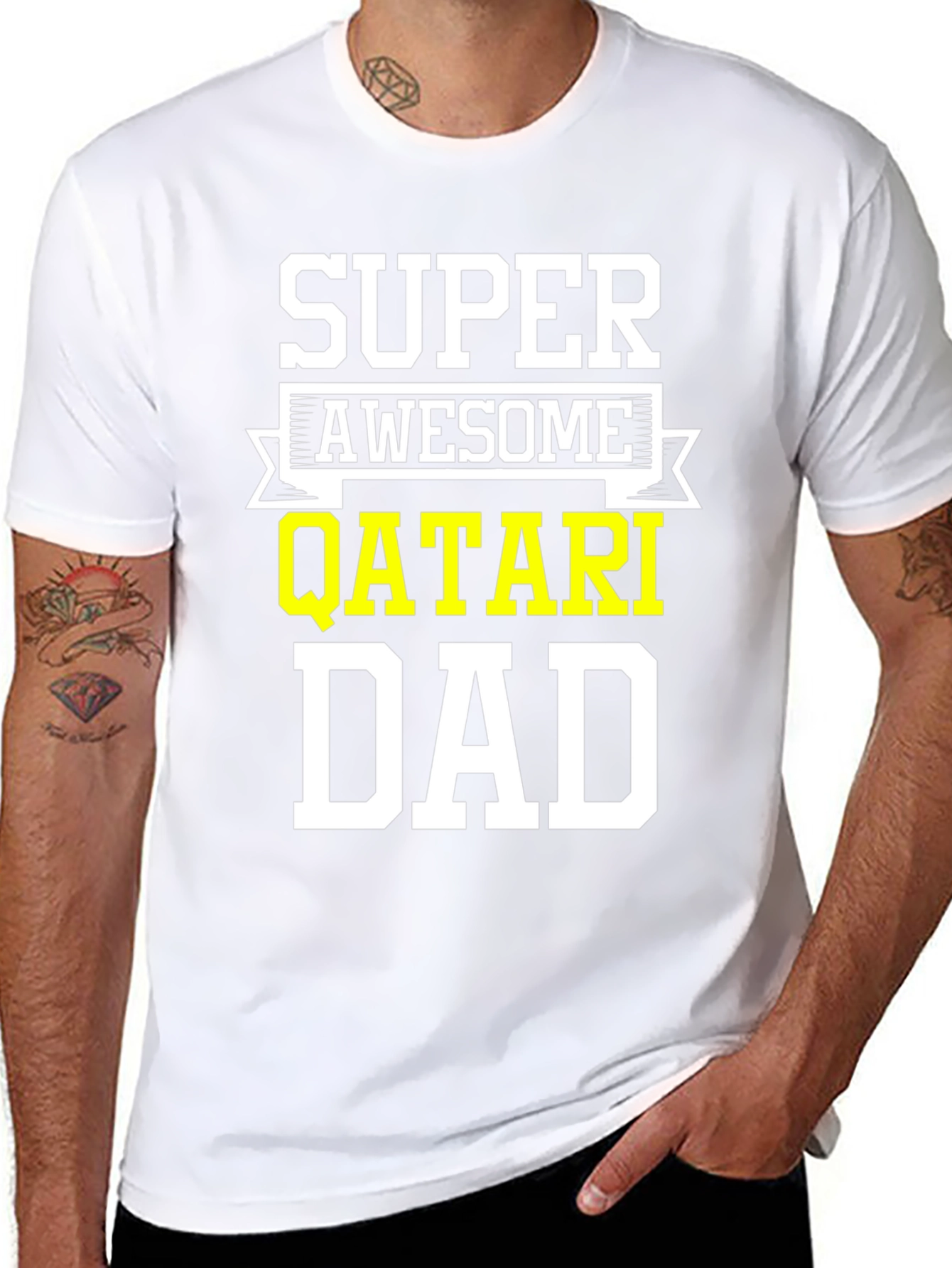 Super Awesome Qatari Dad T-Shirt