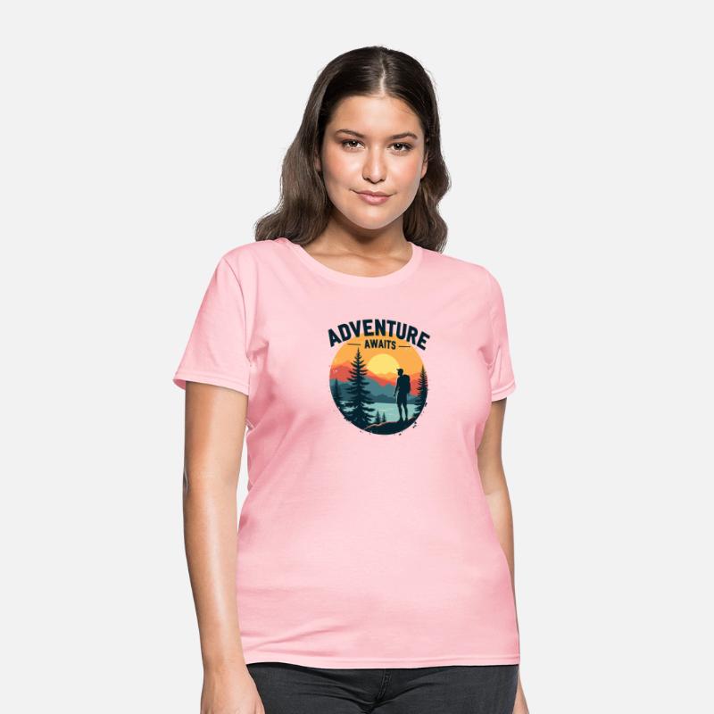 Adventure Awaits - Rustic Mountain Sunset Hiker De