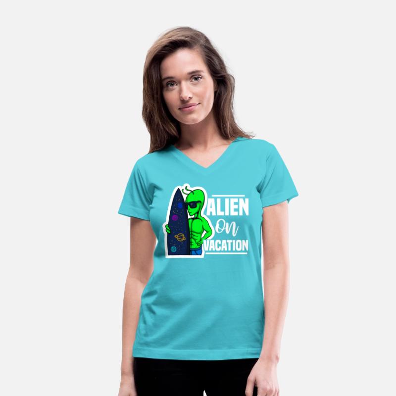 Alien Surf Vacation Beach, Summer Sun Sea Surfers